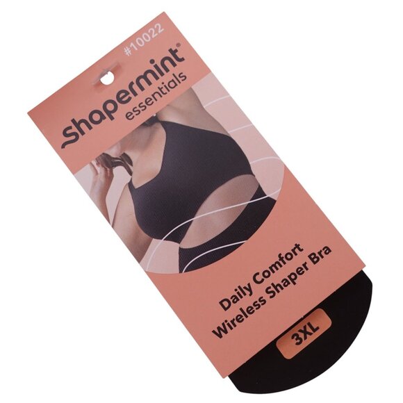 NWT Shapermint Truekind Hook & Eye Wireless Bra Sz 3XL White Medium Compression - Picture 4 of 9